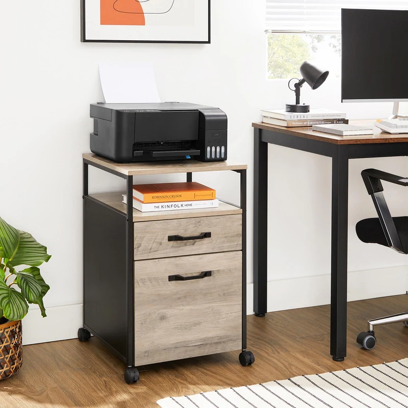 Schubladenelement auf Rollen - mit 2 Schubladen - Home Office