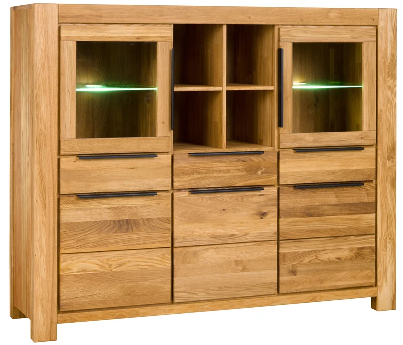 Highboard Vitrine Doppelvitrine -> Soft-Close