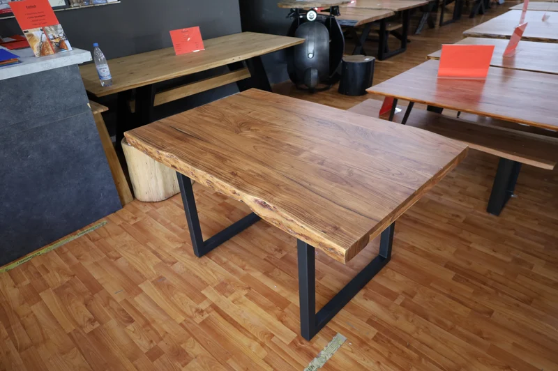 Esstisch Tisch + Massivholz Akazie +Echte Baumkante 240x100cm