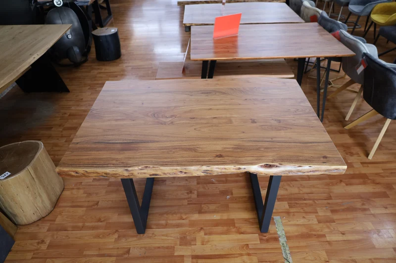 Esstisch Tisch + Massivholz Akazie +Echte Baumkante 240x100cm