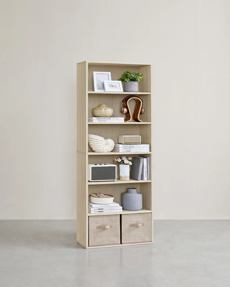 Modernes offenes Bücherregal – Geräumiges, freistehendes Aufbewahrungsregal mit verstellbaren Regalböden und minimalistischem Design