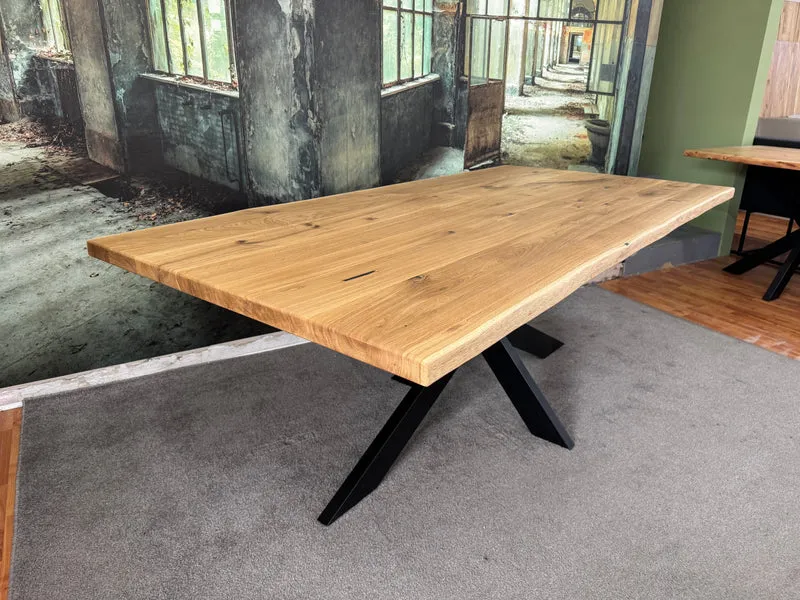 Esszimmertisch Esstisch Tisch +Vollmassiv Eiche +echte Baumkante +Spidergestell +verschiedene Größen +Neu auf Lager