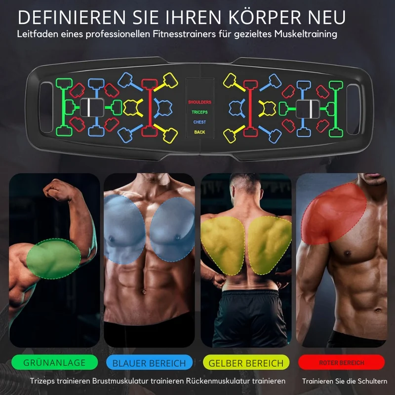 Hochwertiges Liegestützbrett als tragbares Trainingsgerät™ | DEIN FITNESSSTUDIO FÜR ZUHAUSE