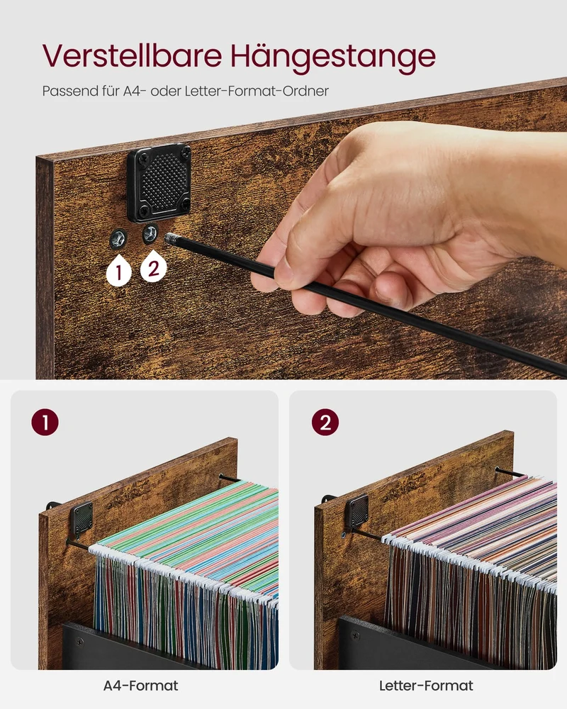 Aktenschrank schmal – mit 3 Schubladen und Schloss – platzsparend – für das Homeoffice