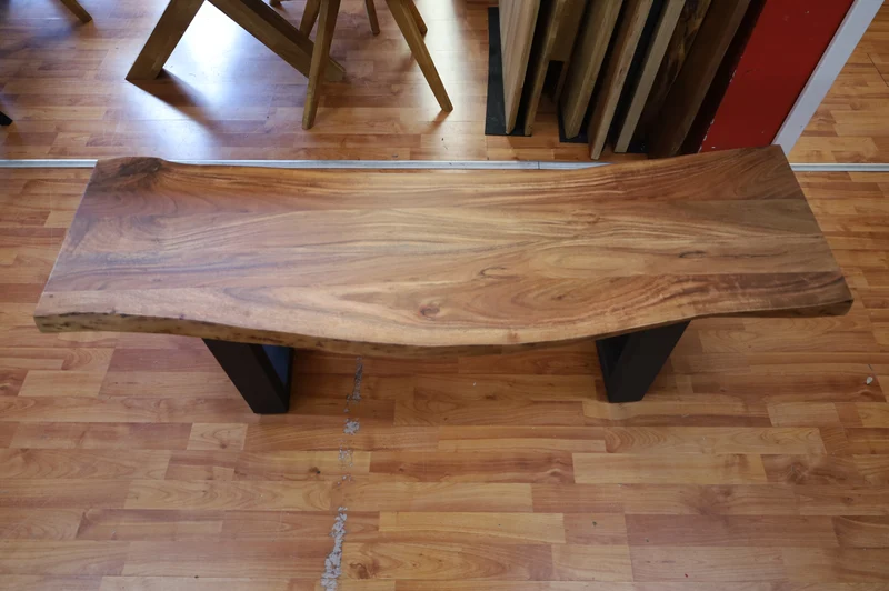 Esstisch Tisch + Massivholz Akazie +Echte Baumkante 220x100cm