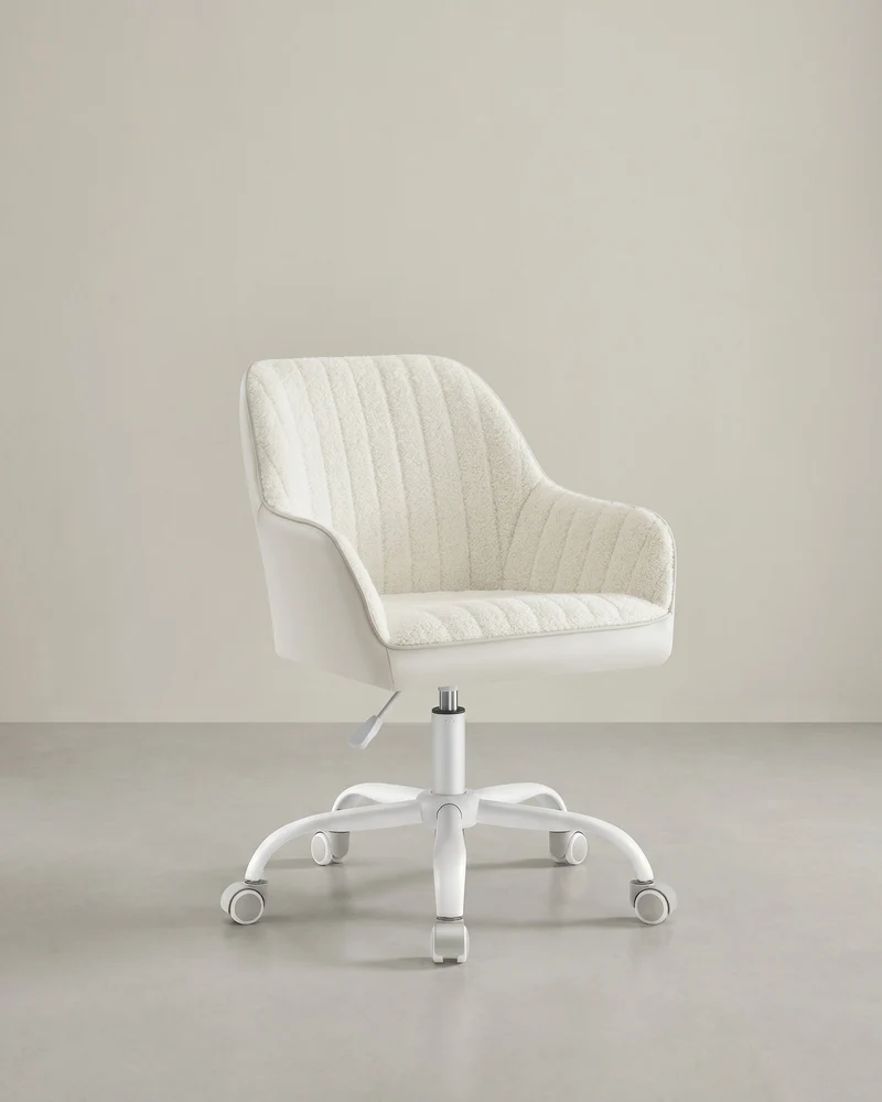 Chefsessel – Drehstuhl – Samtbezug – Höhenverstellbar – Fürs Homeoffice – Gesamtmaße 64 x 62 x (80–90) cm – Sitzhöhe 45–55 cm – Maximale Belastung 120 kg