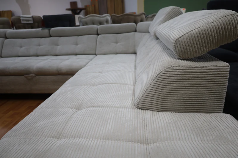 Sofa Couch Wohnlandschaft +Seiten teile wechselbar +Cordstoff