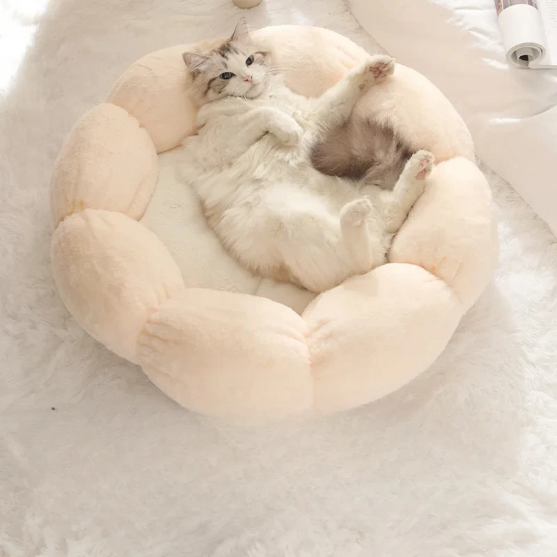 Bequemes Plüsch-Katzennest ™ | Kuscheliges Wohlfühlbett für Haustiere