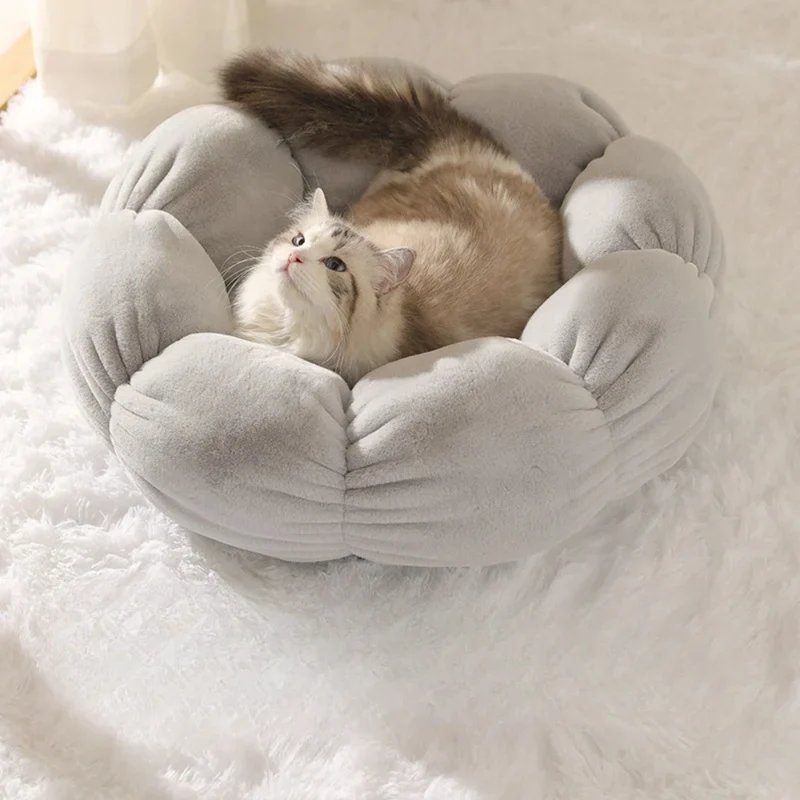 Bequemes Plüsch-Katzennest ™ | Kuscheliges Wohlfühlbett für Haustiere