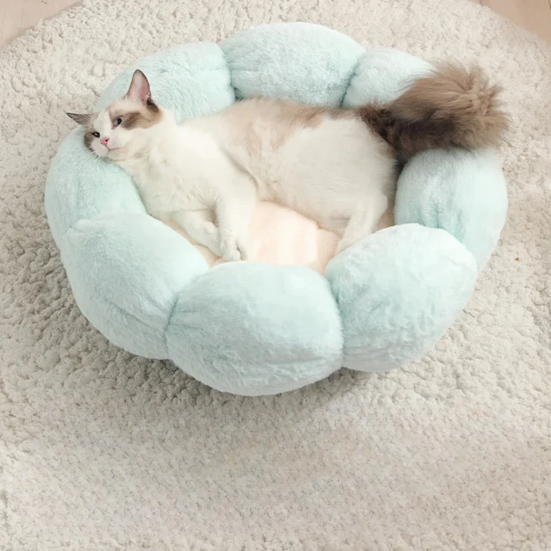 Bequemes Plüsch-Katzennest ™ | Kuscheliges Wohlfühlbett für Haustiere