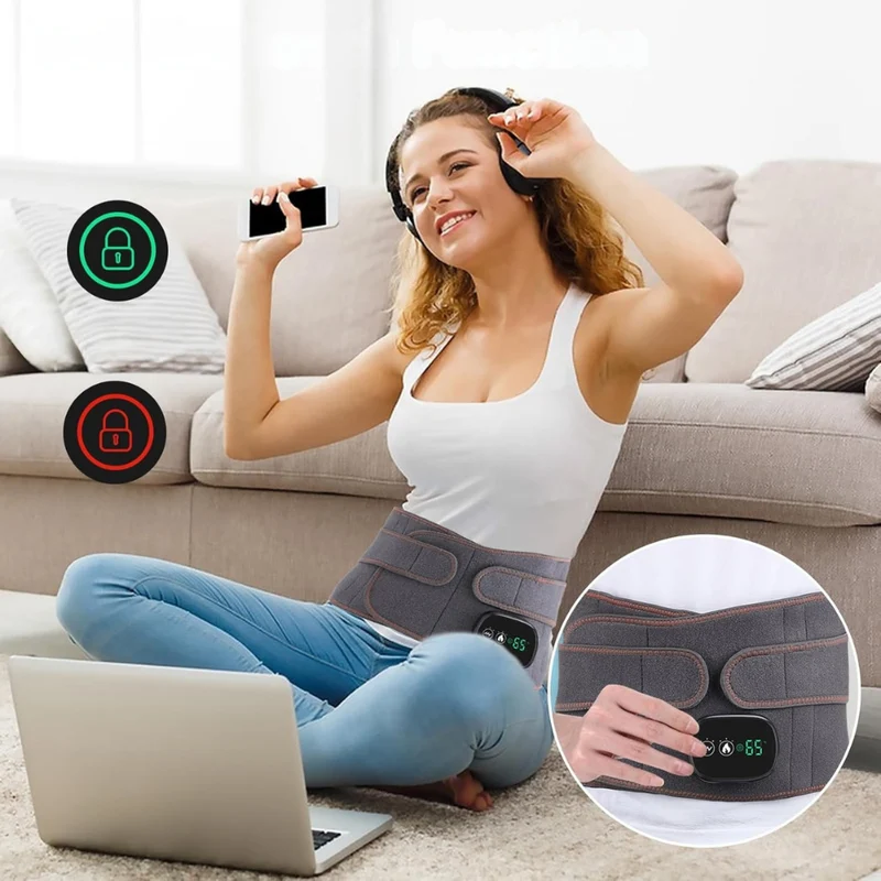Heiz-Vibrations-Massagegürtel ™ |Wärmender Rückenmassagegürtel für Entspannung