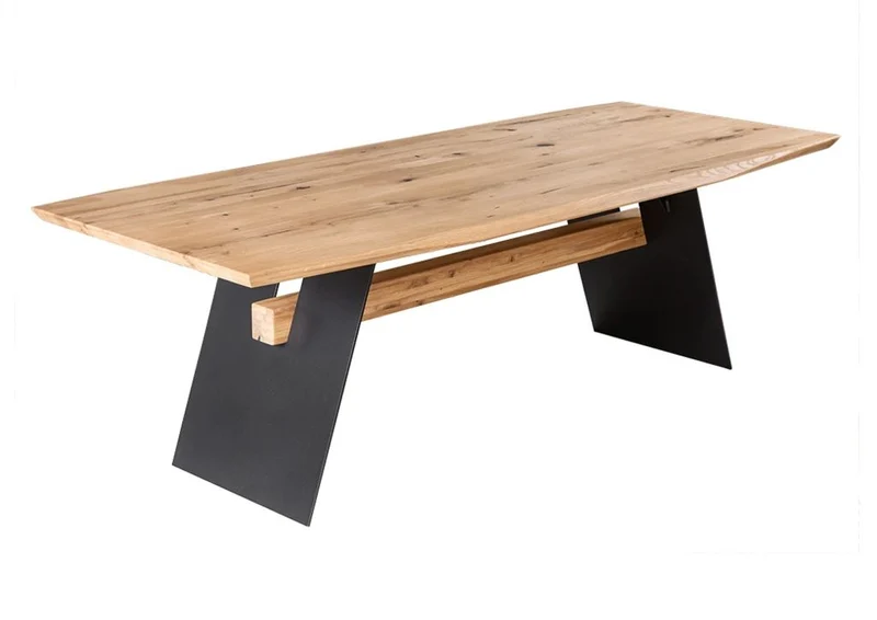 Esstisch Tisch + Schweizer Kante + Massivholz Eiche 220x100cm
