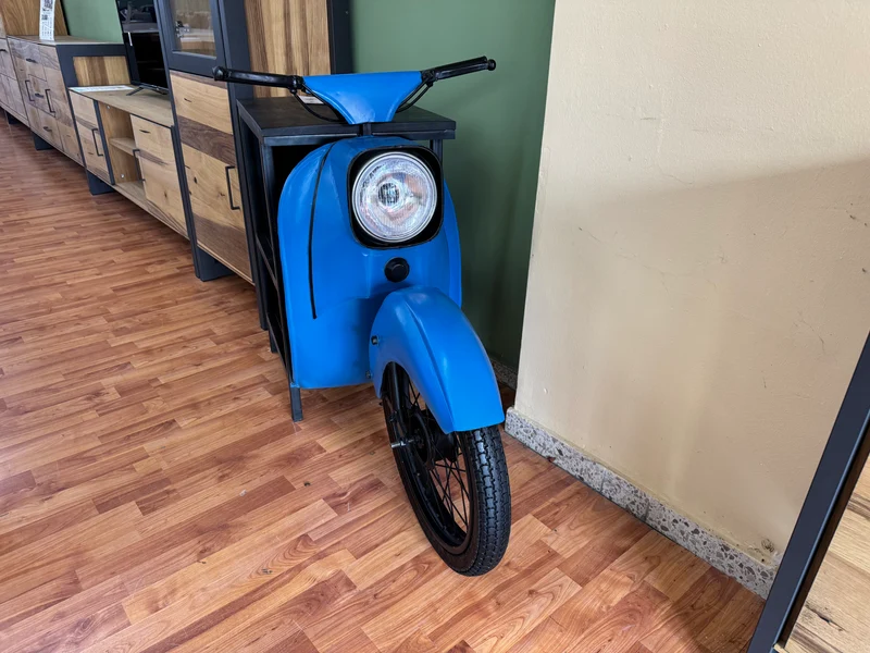 Theke Motorrad +Holzplatte +Metallrahmen +verschiedene Farben +Neu auf Lager