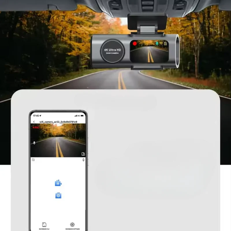 Autokamera mit Dual-Objektiv und 4K-UHD-Aufnahme™ | Rundumschutz für jede Autofahrt