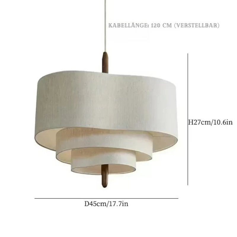 Designer Pendelleuchte aus Stoff im Retro Stil™ | Sanfte Eleganz für dein Zuhause