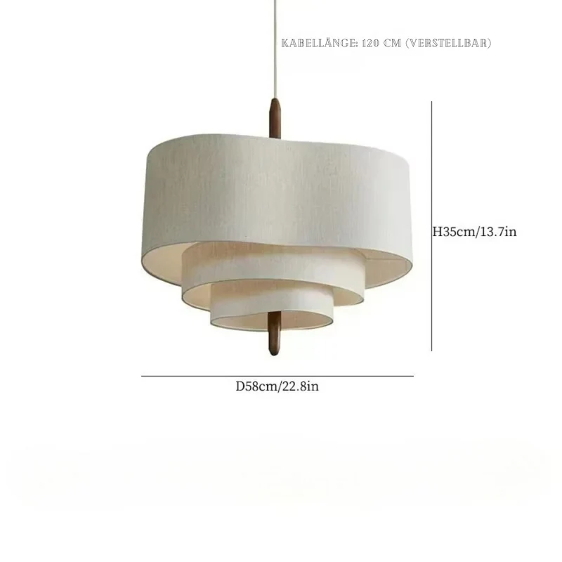 Designer Pendelleuchte aus Stoff im Retro Stil™ | Sanfte Eleganz für dein Zuhause