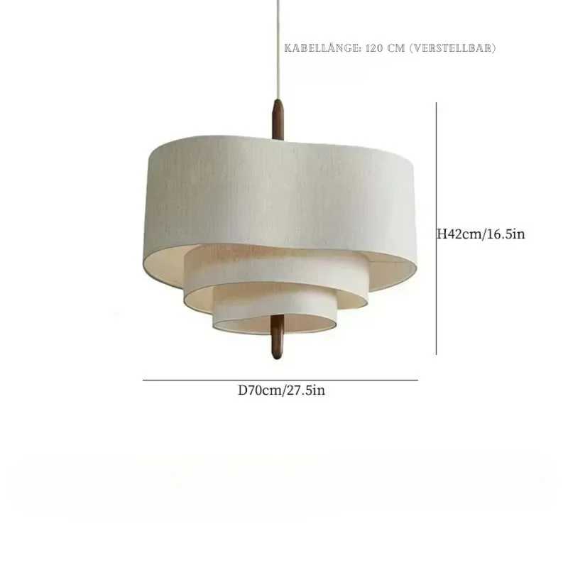 Designer Pendelleuchte aus Stoff im Retro Stil™ | Sanfte Eleganz für dein Zuhause