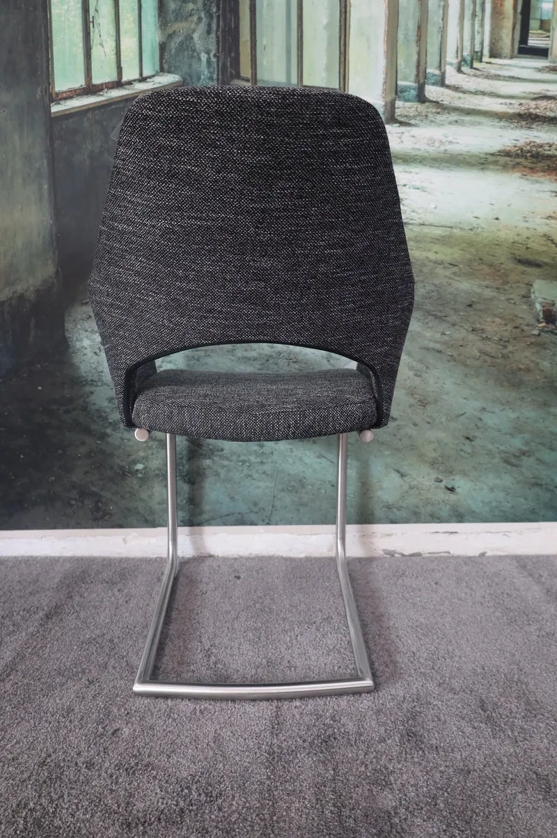 Stuhl Esszimmerstuhl Armlehnestuhl+2 Gestelle wählbar Schwarz/Silber