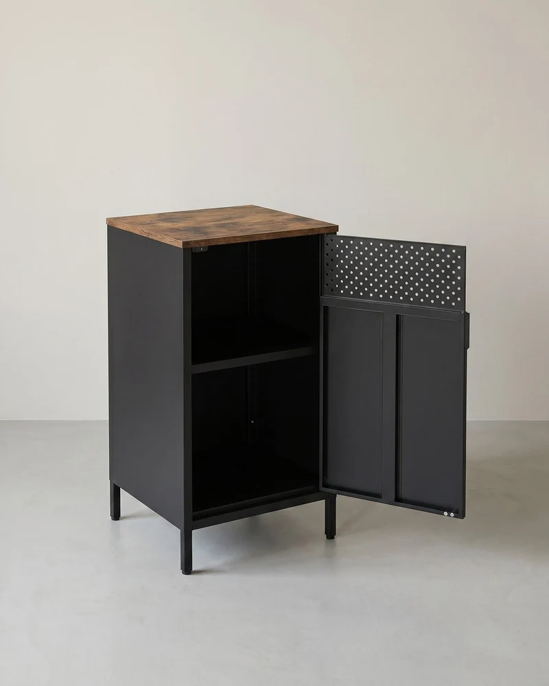 Aufbewahrungsschrank Industriedesign – kompakter Schrank – stilvoll und funktional