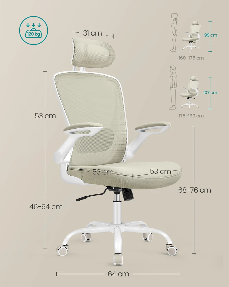 Ergonomischer Bürostuhl mit Kopfstütze – Komfort und Unterstützung