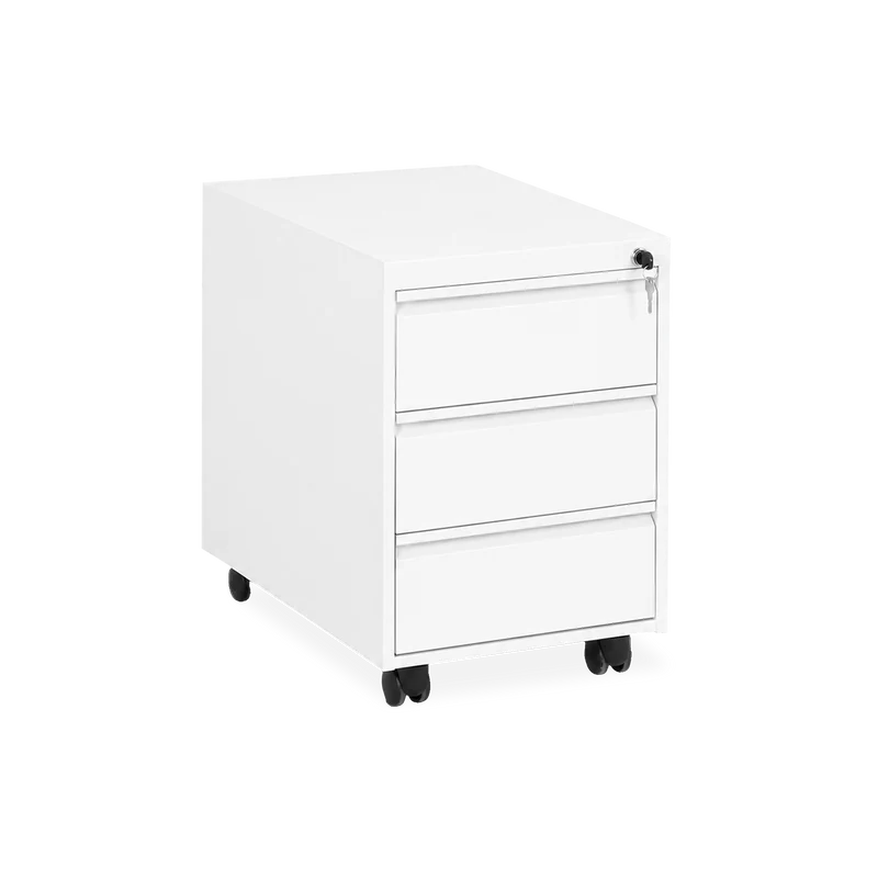 Rollcontainer aus Stahl – Signalweiß