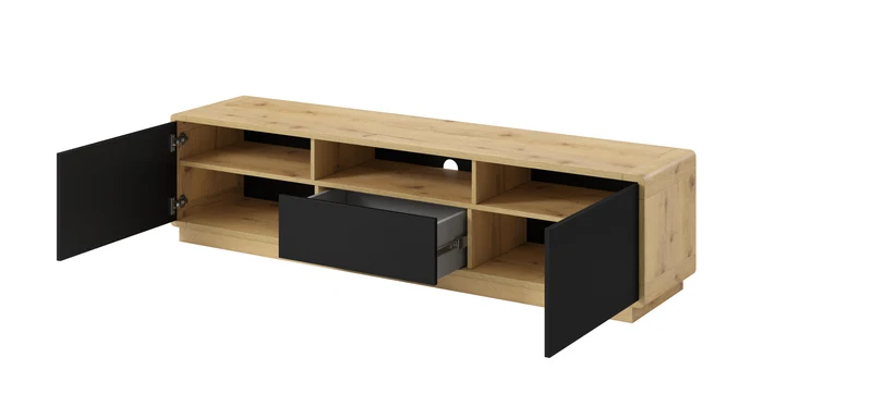 Tv-Unterschrank Kommode Vitrine + Holz Optik + Soft Close