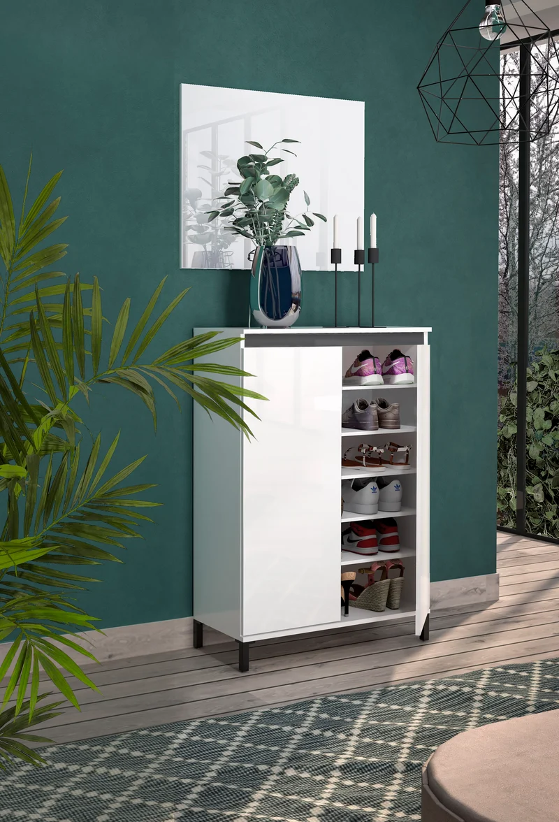 Schuhschrank kommode + Hochglanz + Fachböden