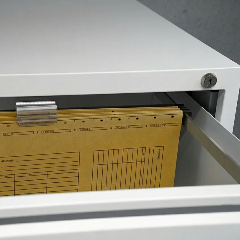 Stahl-Hängeregisterschrank (4 Schübe) – Doppelbahnig in Signalweiß