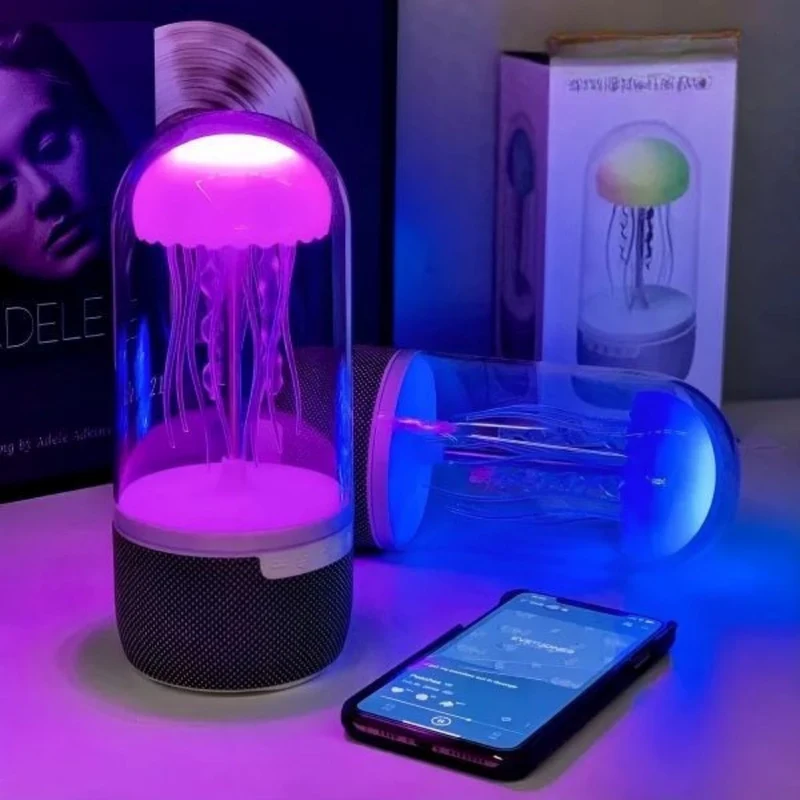 Quallen-Atmosphärenlampe, Bluetooth-Lautsprecher™ | Magische Klang- und Lichtoase