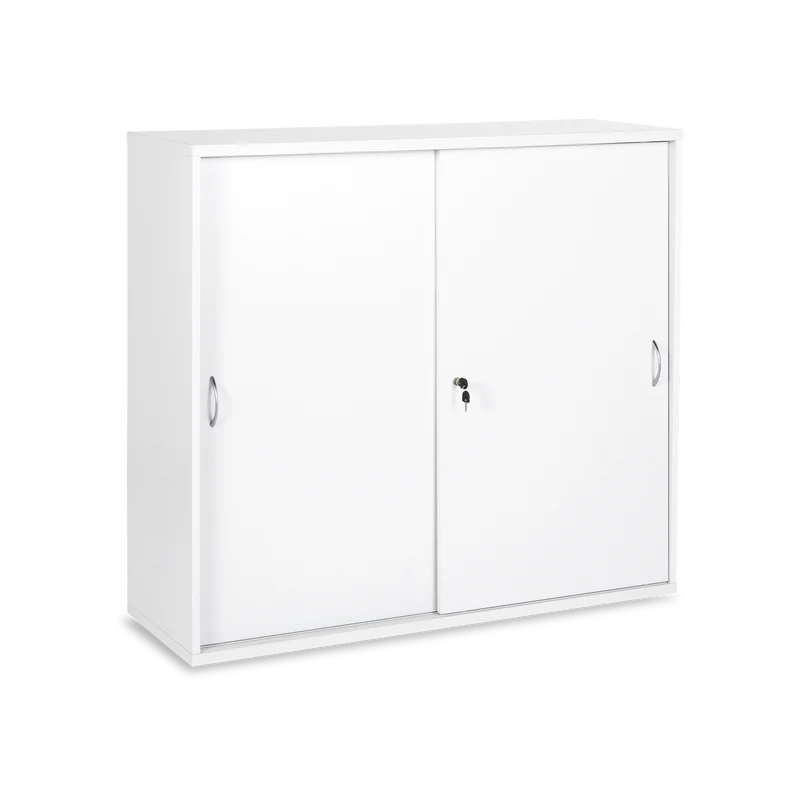 Schiebetürenschrank aus Holz – 3 OH – Weiß