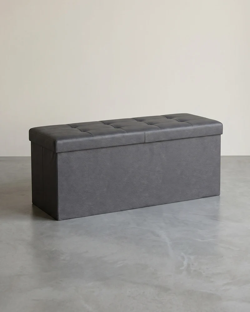 Klappbare Aufbewahrungsbank 131 Liter - Hocker - Kunstleder