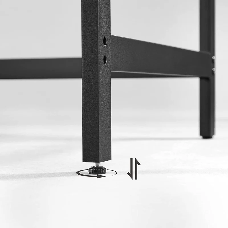 Industrieller Schreibtisch 120 cm breit - Mit beweglichen Regalen