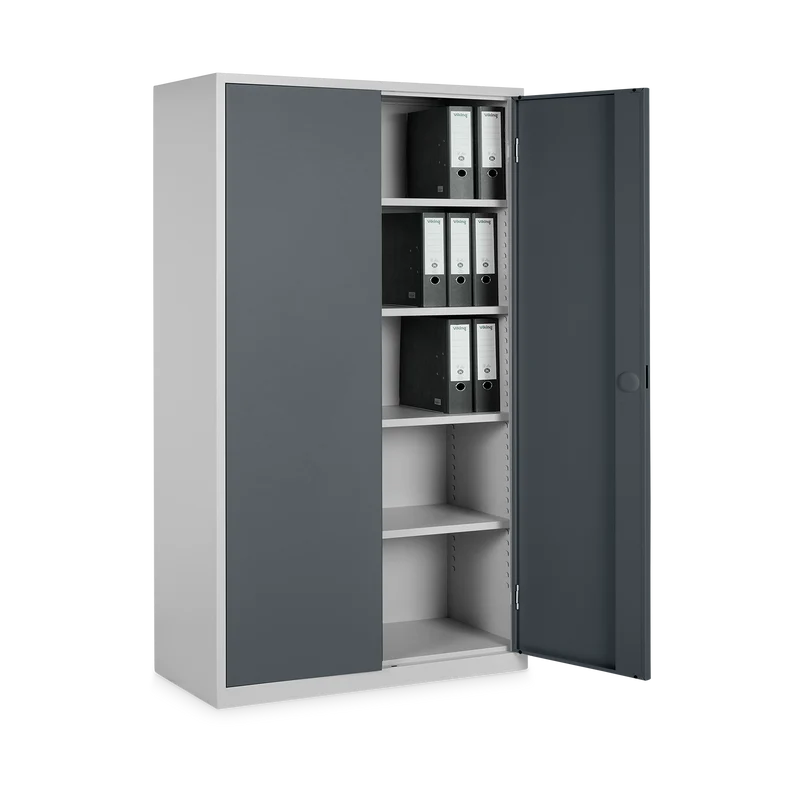 Aktenschrank aus Stahl – 1200 x 420 (5 OH) – Korpus in Lichtgrau