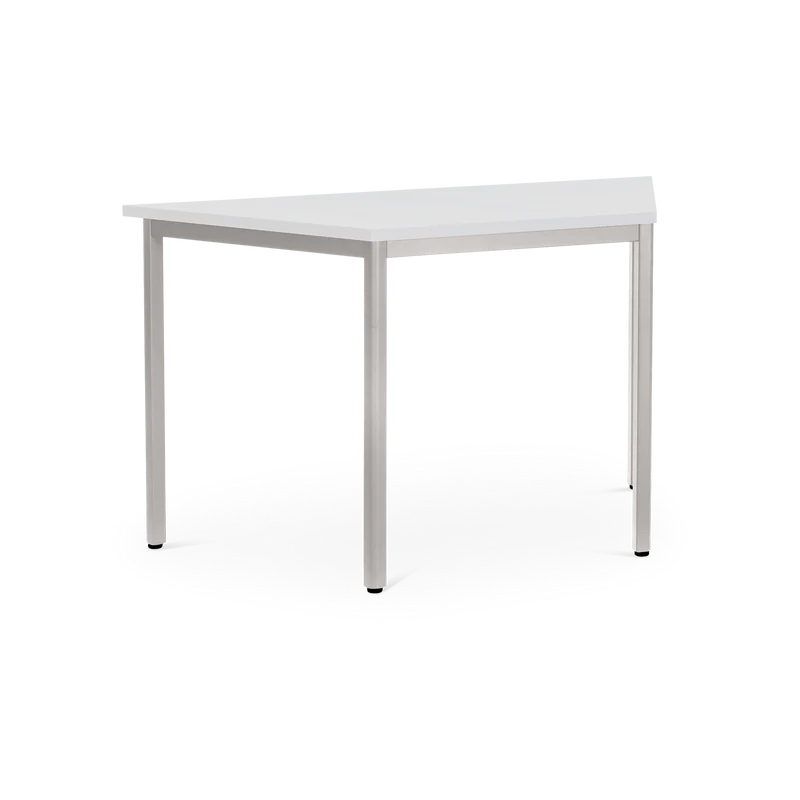 Mehrzwecktisch Trapez – Gestell in Weißaluminium
