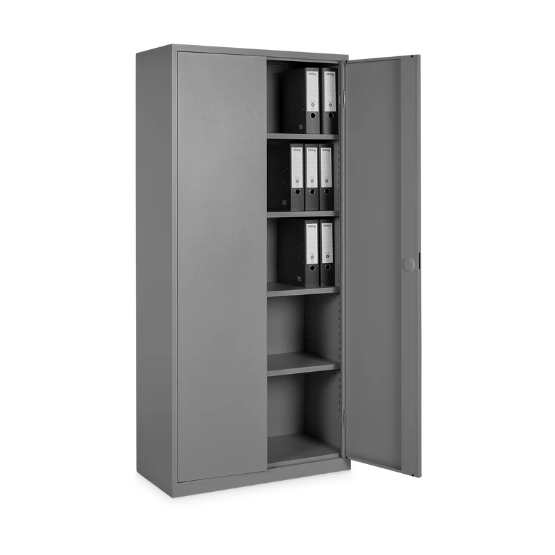 Aktenschrank aus Stahl – 920 x 420 (5 OH) – Korpus in Weißaluminium