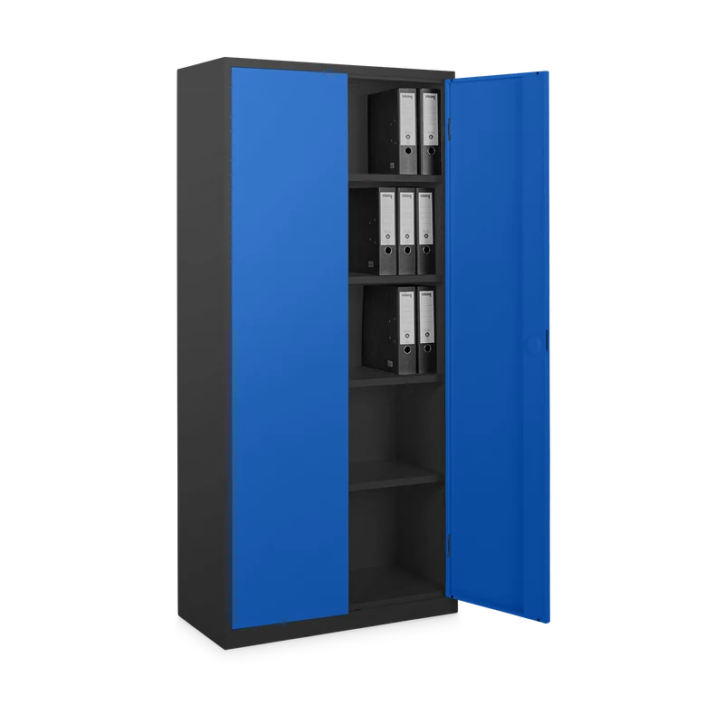 Aktenschrank aus Stahl – 920 x 420 (5 OH) – Korpus in Tiefschwarz