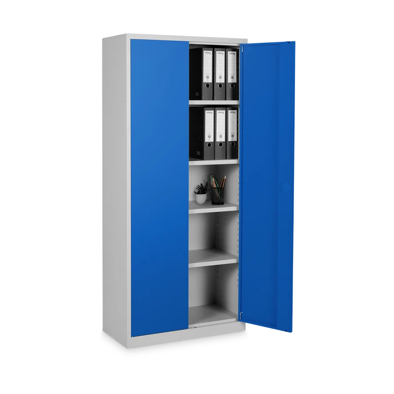 Aktenschrank aus Stahl – 800 x 380 (4,5 OH) – Korpus in Lichtgrau
