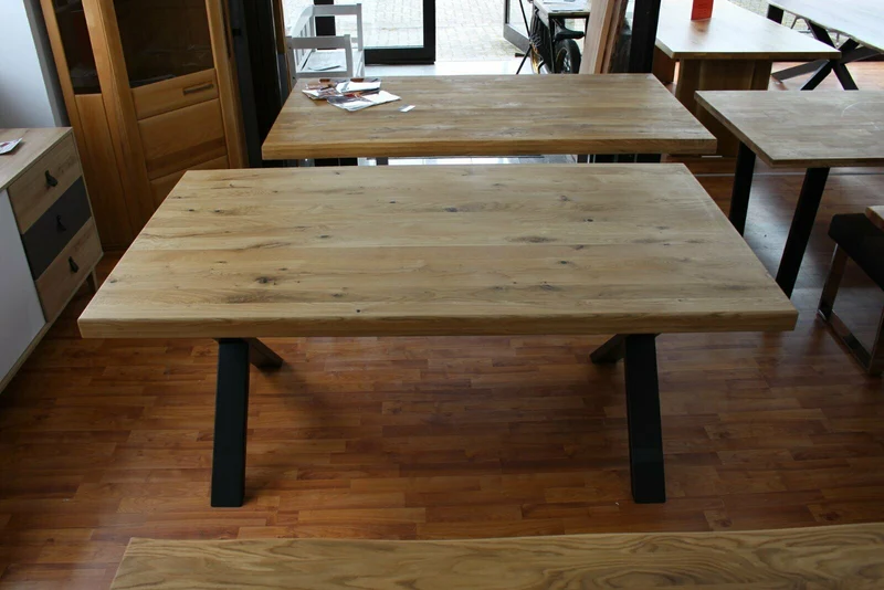 Esstisch + Massivholz Eiche + Verschiedene Gestell + 180x100cm-300x100cm