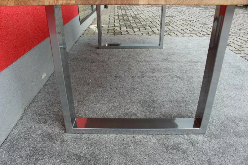 Esstisch + Massivholz Eiche 160cm bis 300cm + Baumkante + NEU auf LAGER
