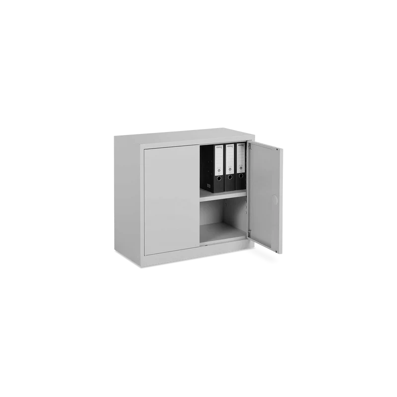 Aktenschrank aus Stahl – 800 x 380 (2 OH) – Korpus in Lichtgrau