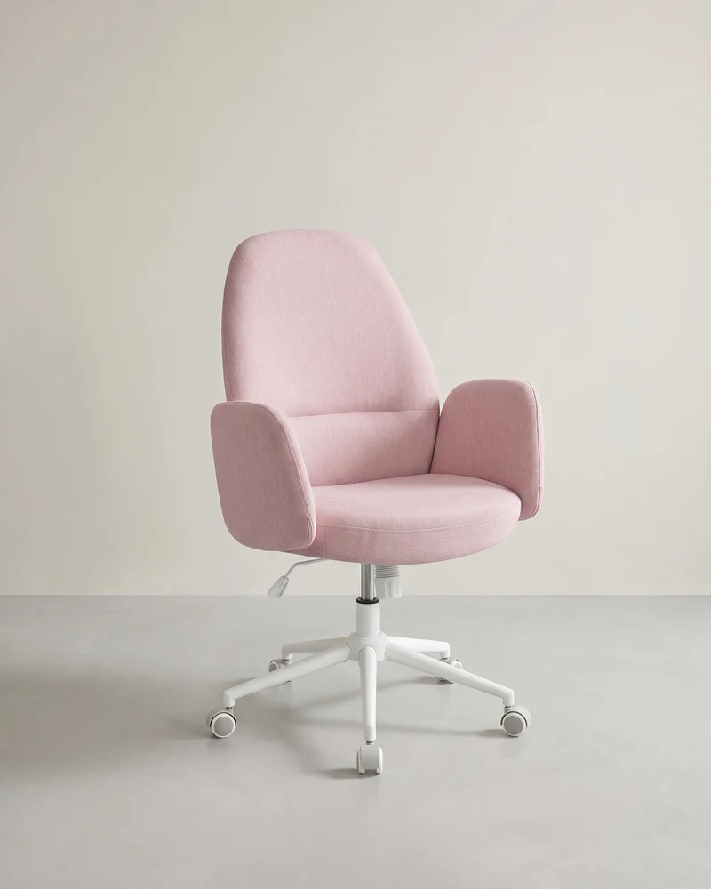 Ergonomischer Bürostuhl – Atmungsaktives Leinen-Mischgewebe – Verstellbar – Modernes Design – Bis 150 kg belastbar