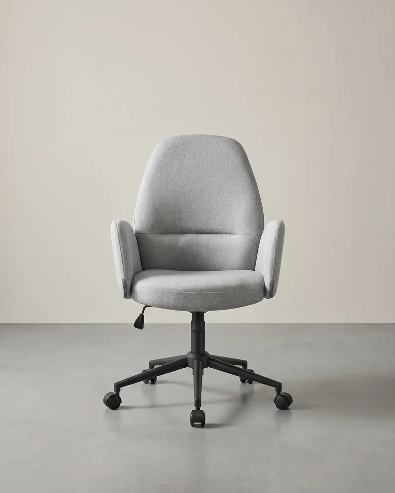 Ergonomischer Bürostuhl – Atmungsaktives Leinen-Mischgewebe – Verstellbar – Modernes Design – Bis 150 kg belastbar