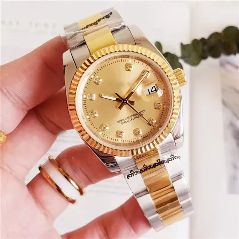 Armbanduhr vergoldet™ | Elegante Mechanikuhr für Stilbewusste