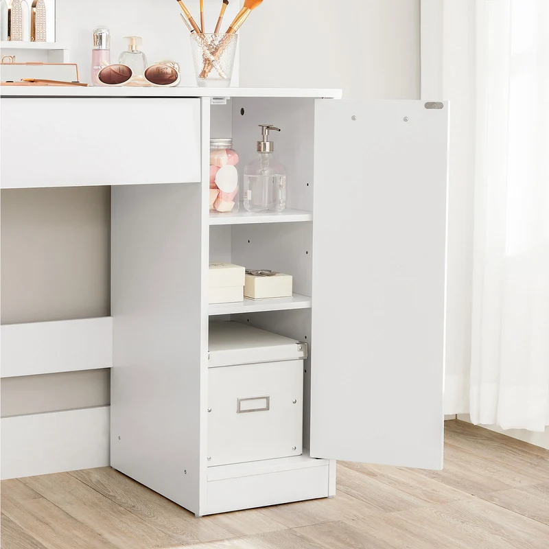 Schminktisch mit Spiegel – Secret Beauty Garden – 80 x 40 x 132 cm – Stauraum & elegantes Design