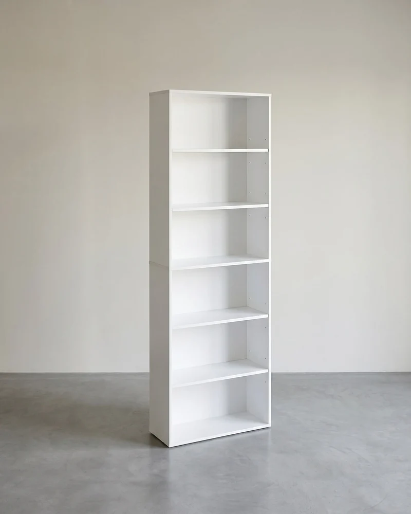 Bücherregal mit verstellbaren Regalböden – Skandinavisches Design – Weiß – 60 cm breit