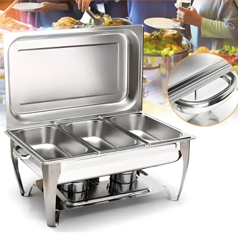 Quadratisches Buffet-Pfannen-Set™ | Edles, zuverlässiges Buffet-Highlight