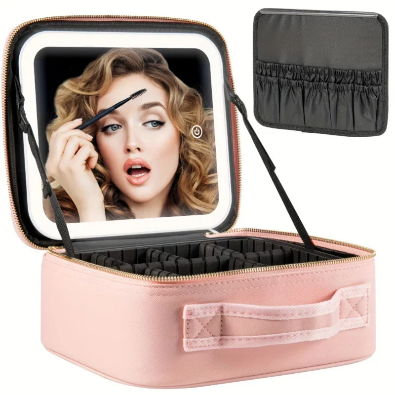 Kosmetiktasche mit LED-Spiegel™ | Dein leuchtender Beauty-Begleiter unterwegs