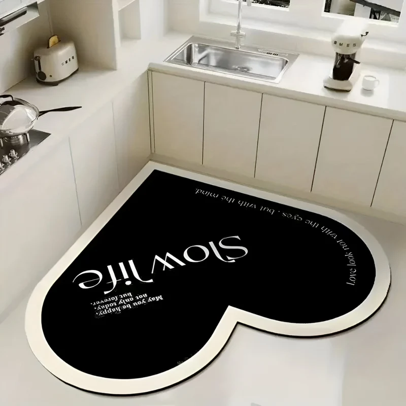 Herzförmiger Kieselalgenschlamm™ | Elegante, rutschfeste Diatomit-Matte