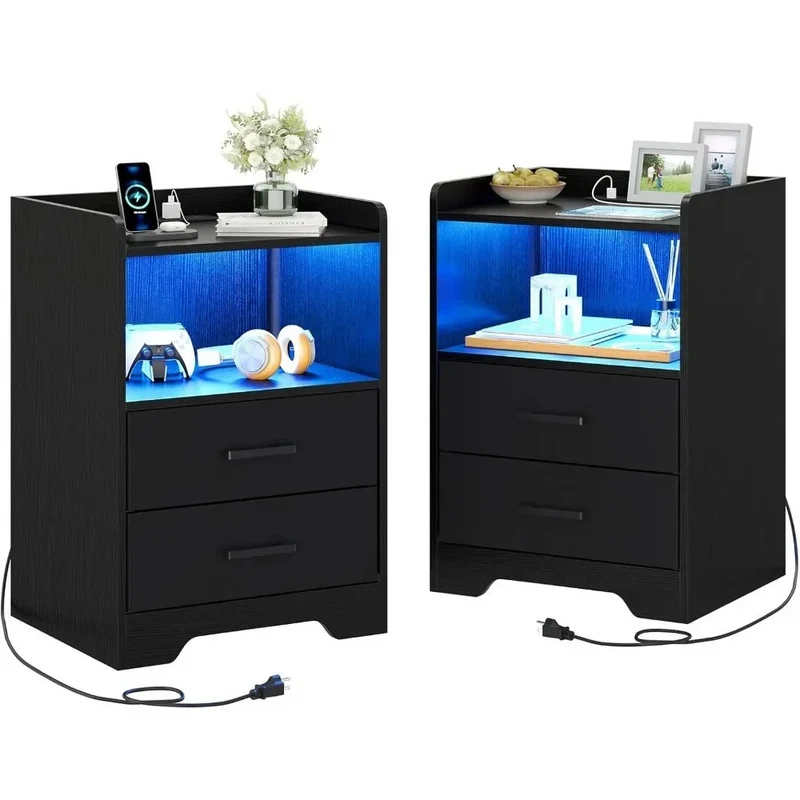 Nachttisch mit LED-Leuchten™ | Stylischer & smarter LED-Nachttisch