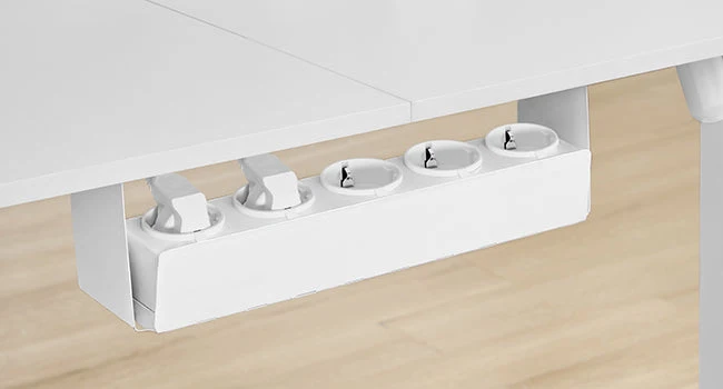Elektrisch verstellbarer Eckschreibtisch – L-Form – 140 x 160 cm – Integrierte Steckdose und USB – Memory-Funktion – 72-120 cm Höhe